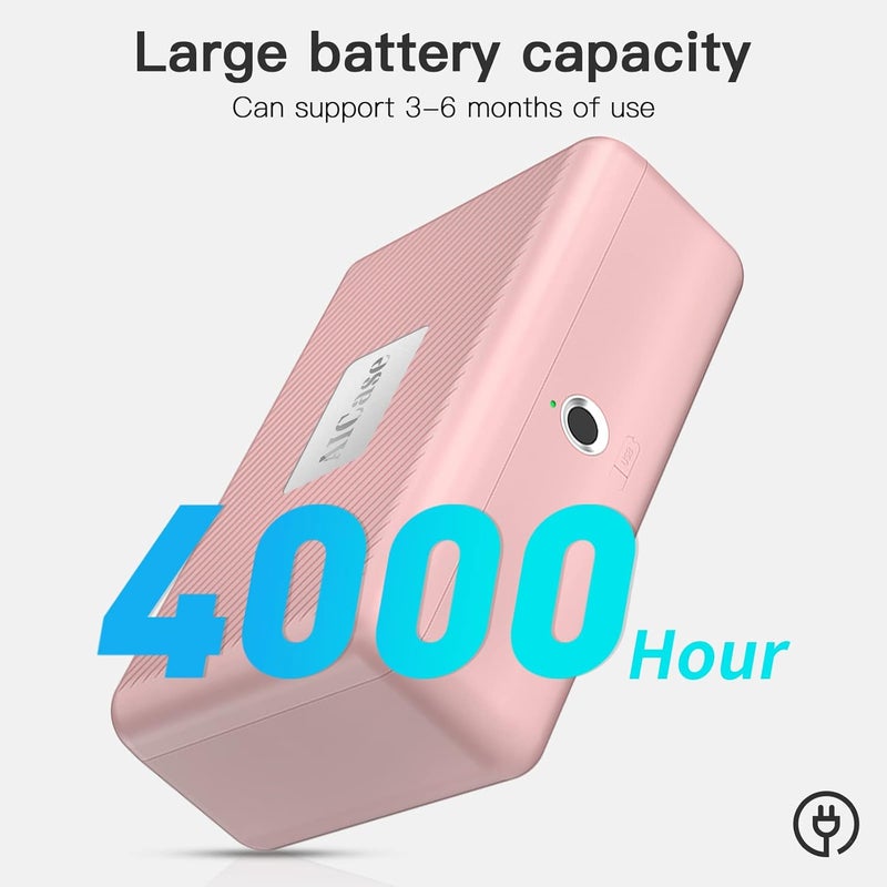 AICase Biometric Fingerprint Storage Box, Portable Jewelry Cash Safe Storage Box, Rechargeable Lock Box for Car Home Office Travel (Pink) - Image 4